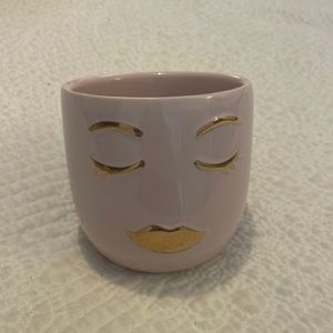 Blush Pink and Gold Makeup Brush Holder, Vanity Accessory